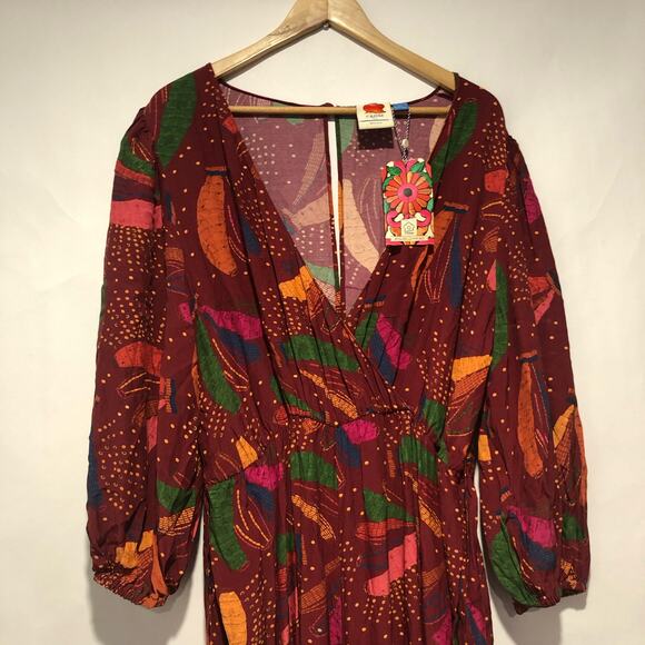Anthropologie X Farm Rio Wrap Jumpsuit Multicolor Size XL - Picture 8 of 12